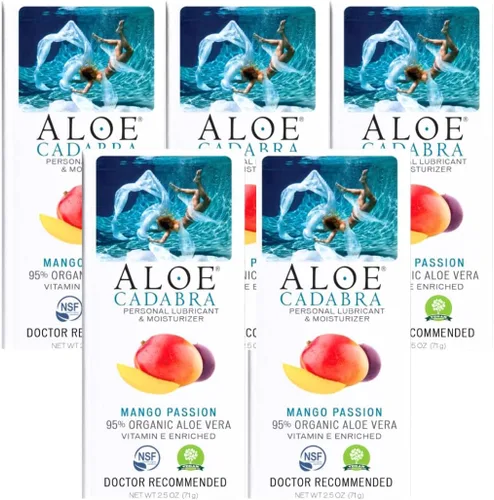 Vista 23 de Aloe Cadabra Lubricante personal saborizado e hidratante vaginal, lubricante orgánico de aloe comestible para hombres, mujeres y parejas, no mancha