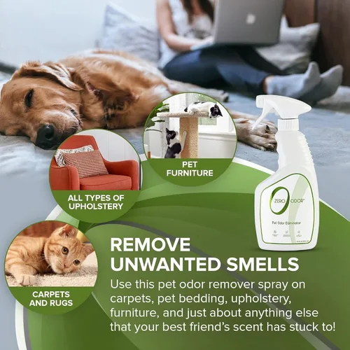 Vista 3 de zero Odor Pet Odor Eliminator, Trigger aerosol, 16 onzas