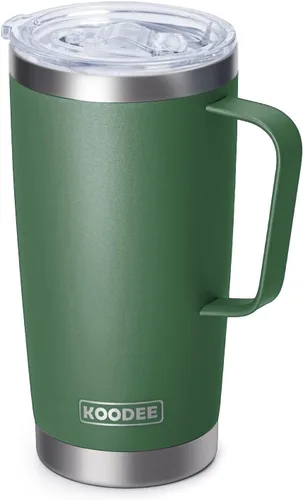 Vista 46 de koodee Vaso Tumbler Delgado de Acero Inoxidable de 20 oz con Aislamiento de Doble Pared, Vaso Tumbler Delgado para Agua para Café, Té (Azul Bebé)