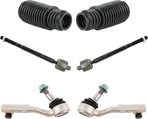 Vista 223 de TRQ Kit de dirección delantera con barra de acoplamiento de fuelle de piñón y cremallera compatible con Toyota Echo 2000-2005