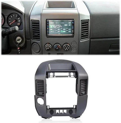 Vista 6 de GRAND ORANGE Bisel de Radio AC del Tablero Central con Bisel de Altavoz Compatible con Nissan Titan 2004-2006, Armada SE y LE Bisel de Control