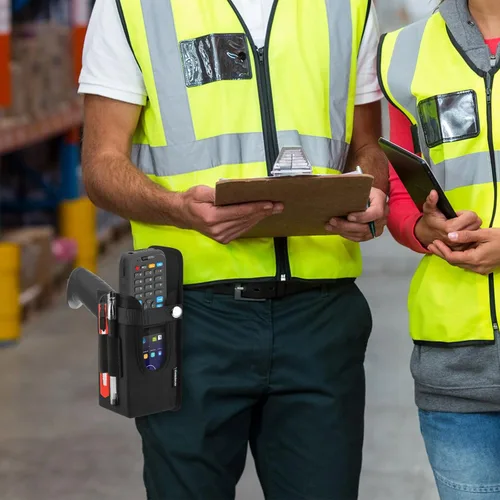 Vista 3 de Funda para escáner de código de barras, bolsa universal para escáner para computadoras móviles con agarre de pistola, escáneres de código de barras