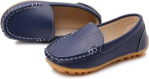 Vista 5 de RVROVIC Mocasines planos Oxford de piel sintética para niños y niñas (niño pequeñoniño pequeño)