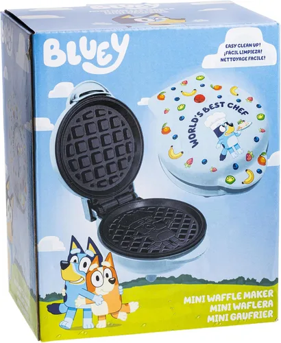 Vista 7 de Uncanny Brands Mini waflera Bluey - Divertidos waffles de personajes - Fácil de usar y limpiar