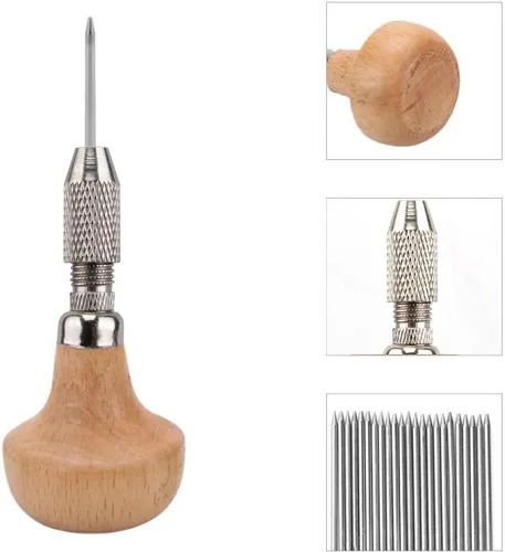 Vista 6 de Kit de herramientas de cuentas de joyería de 24 piezas con mango de madera Herramientas de cuentas de metal