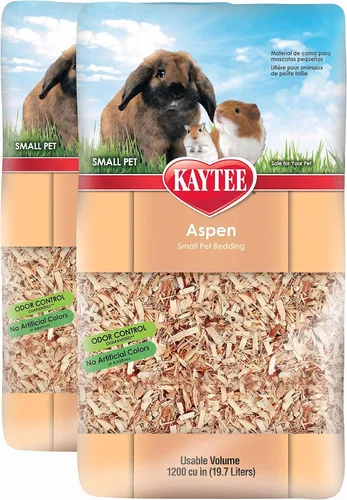 Vista 9 de Kaytee Aspen - Ropa de cama para mascotas para conejillos de indias, conejos, hámsters, jerbos y chinchillas, 19.7 litros