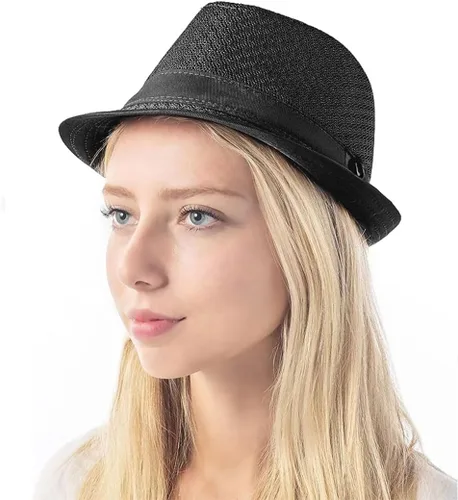 Vista 6 de The Hat Depot Sombrero Fedora triturable de malla suave suave y ligera