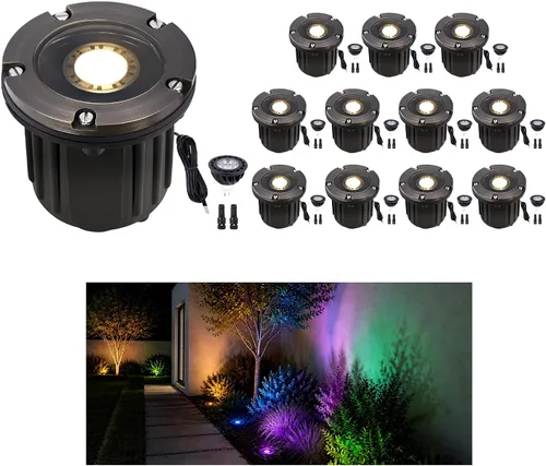 Vista 19 de Gardenreet - Luces de pozo de latón, 12 V de bajo voltaje con cable 2700 K