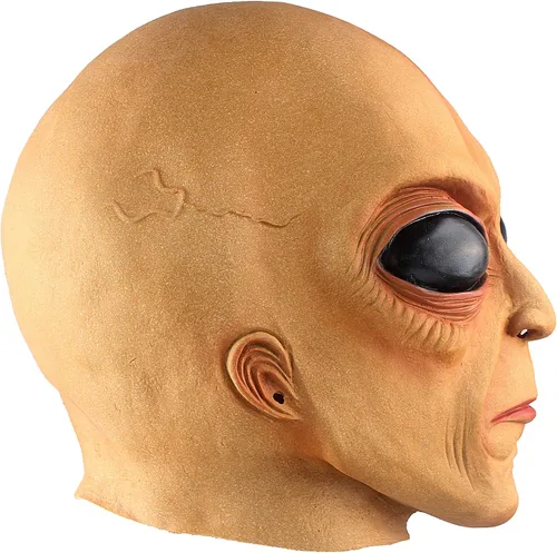 Vista 3 de Xinkulas ET Alien Máscara de Halloween Accesorio de disfraces de disfraces para adultos