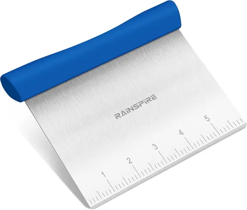Vista 30 de Raspador de banco de acero inoxidable multiusos para batidora de masa y cortador de pastelería