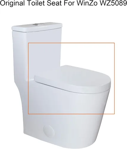 Vista 5 de WinZo Asiento de inodoro pequeño en forma de U para inodoro compacto WinZo WZ5089, diseño de liberación rápida de cierre suave, color blanco