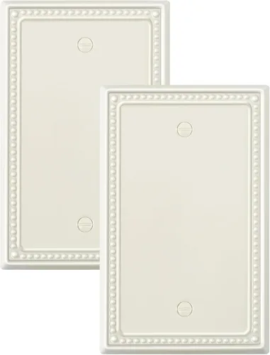 Vista 120 de Paquete de 2 cubiertas de placa de interruptor de luz de doble palanca, cubiertas decorativas de placa de doble interruptor Pearls, placa de pared