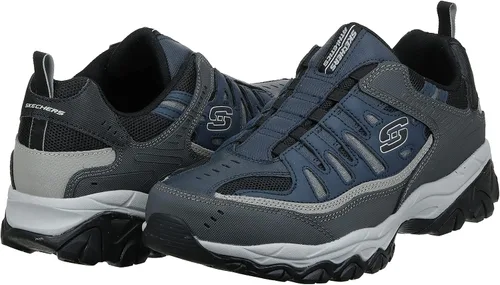 Vista 7 de Skechers Afterburn - Tenis deportivos de entrenamiento con espuma viscoelástica para hombre Strike On