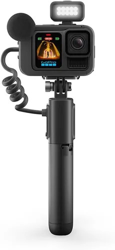 Vista 2 de GoPro HERO13 Black Creator Edition – Kit completo de creación de contenido y vlogging con agarre de batería Volta, Media Mod, Light Mod, batería