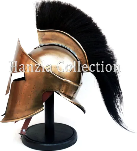 Vista 8 de Armour Medieval Rey Leónidas Griego Espartano de 300casco romano sobre soporte de madera