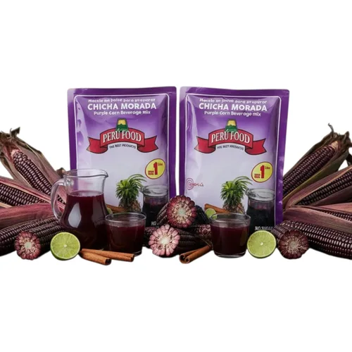 Vista 3 de Peru Food Chicha Morada - Mezcla de bebidas de maíz morado de 4.2 onzas, paquete de 2