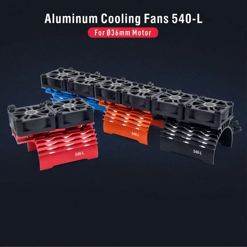 Vista 8 de VINGVO Disipador de calor de enfriamiento del ventilador del motor RC, 28000 RPM, ventilador de motor RC, radiador de aluminio, ventilador