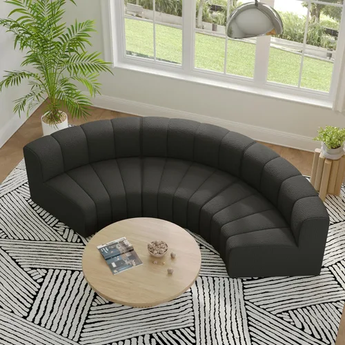 Vista 42 de LEVNARY Módulo redondo 1/8 para sofá modular (beige)