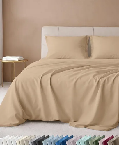 Vista 40 de California Design Den Juego de sábanas tamaño King, 100% algodón, sábanas lujosas de 600 hilos con bolsillo profundo, ropa de cama duradera con 16