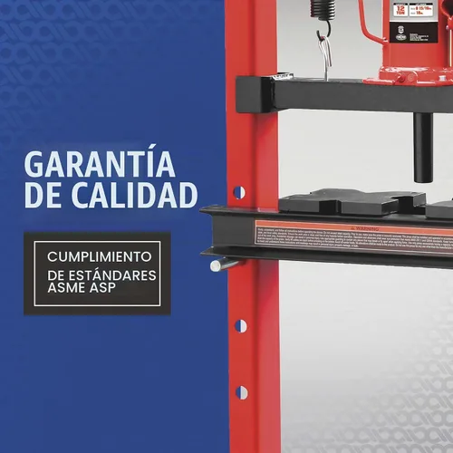 Vista 3 de Strongway Prensa hidráulica de 12 toneladas para taller con marco en H