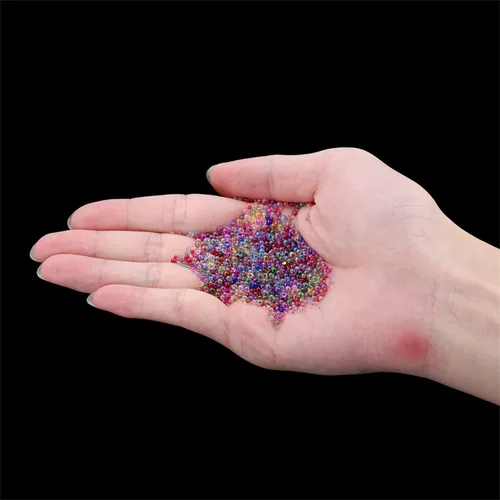 Vista 4 de Mini bolas de cristal de 0.4 a 0.118 in, relleno de resina epoxi para bricolaje, moldes de silicona, rellenos de decoración de arte de uñas