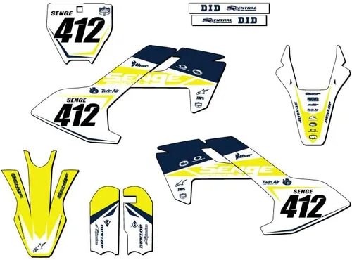 Vista 5 de Kit de base gráfica Mini TC 50 Binary Blue Senge 2018-2023 compatible con Husqvarna