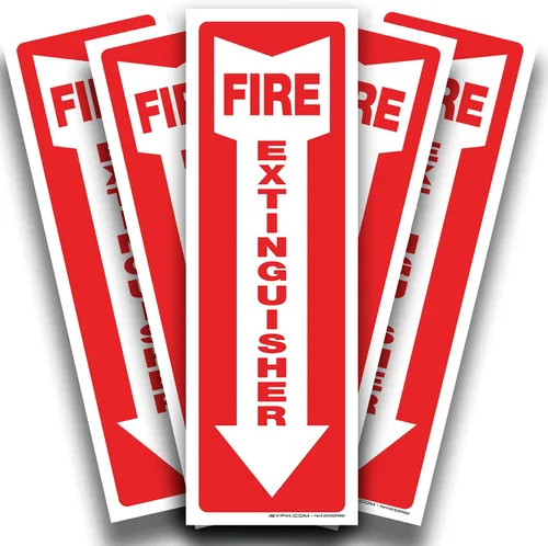 Vista 20 de iSYFIX Señales para extintor de incendios – Paquete de 3 carteles de 4 x 12 pulgadas – Plástico de poliestireno de 40 mil de grosor, laminado