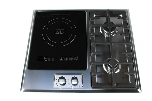 Vista 2 de TI-1+2B 23 pulgadas Inducción única incorporada + 2 quemadores de gas, placa combinada con certificación UL858