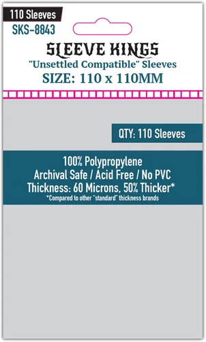 Vista 44 de Sleeve Kings Fundas para tarjetas estándar, 110 unidades, transparentes de 60 micrones de grosor, tamaño mini (1.575 x 3.504 in), compatibles