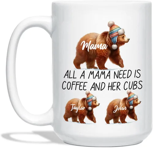 Vista 8 de Taza personalizada para mamá, taza de café personalizada con nombre, idea de regalo para mamá, regalo para mamá, taza para mamá, taza para mamá
