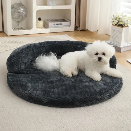 Vista 8 de Cama para gatos de interior, lavable para sofá cama para mascotas, funda extraíble de espuma viscoelástica para caja de huevos, 19.6 x 3.9 x 1.5