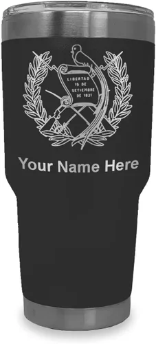 Vista 34 de LaserGram - Vaso personalizado de 20 onzas, bandera de Guatemala (negro) Regalo grabado, acero inoxidable aislado al vacío, grabado con láser