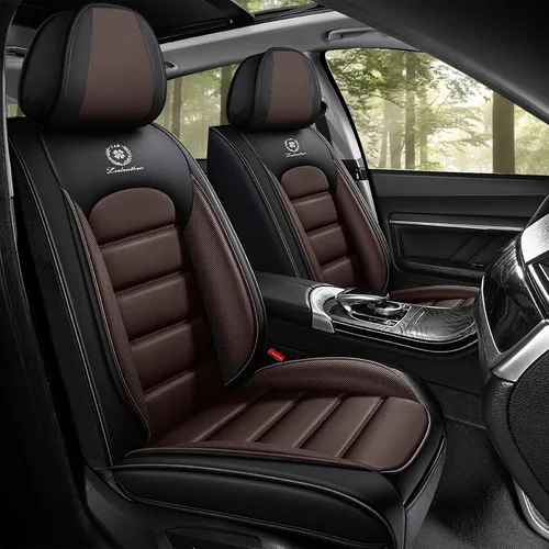 Vista 18 de Funda de asiento para Nissan Murano 2003-2026, protector de asiento de cuero impermeable compatible con bolsa de aire (par delantero, negro clásico)