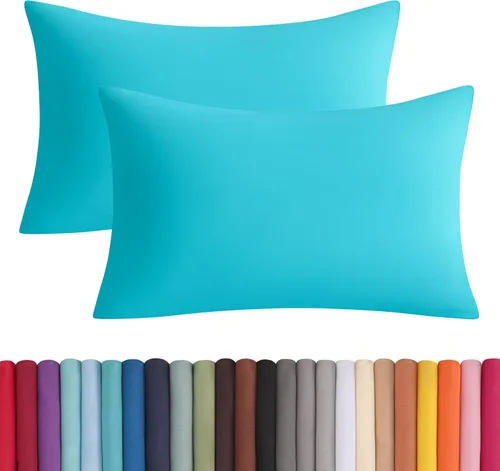 Vista 32 de BEDSUM Juego de 2 fundas de almohada de microfibra estándar suaves, resistentes a las arrugas y de fácil cuidado con cierre de sobre para niños, 20