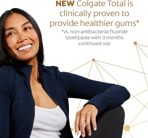Vista 2 de Colgate Total Active Prevention Pasta dental blanqueadora, pasta dental con flúor blanqueador, fórmula clínicamente probada que combate