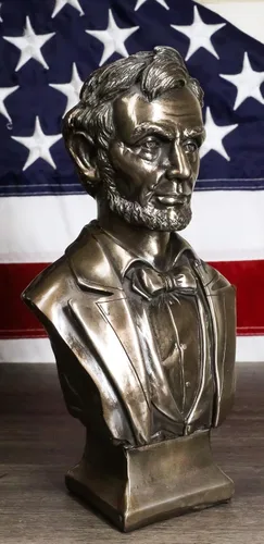 Vista 8 de Ebros Gift Estados Unidos de América 16º presidente Abraham Lincoln Busto Estatua inspiradora 7.5 pulgadas de alto guerra civil líder