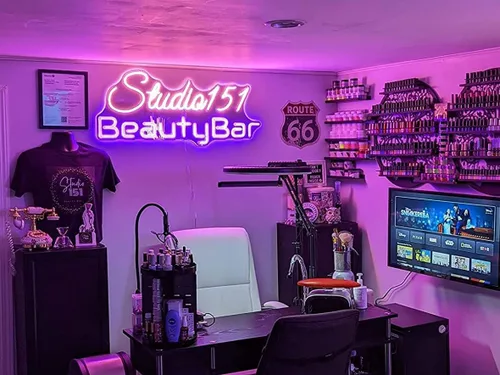 Vista 4 de Letrero LED de neón personalizado con nombre, letrero con nombre iluminado para cumpleaños, Navidad, idea de regalo de cumpleaños, Navidad