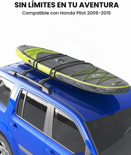 Vista 6 de Wonderdriver Barras Transversales para Portaequipajes de Techo Compatibles con Honda Pilot 2009-2015 con Rieles Laterales, Barras Transversales