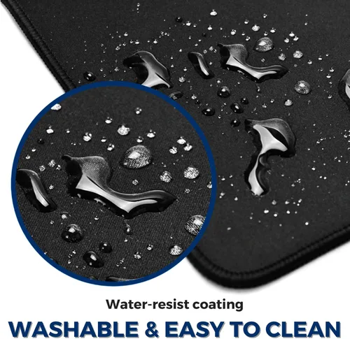 Vista 4 de Virtusx Alfombrilla de mouse grande para juegos con bordes cosidos, alfombrilla de escritorio extendida para computadora, tela microtejida superior