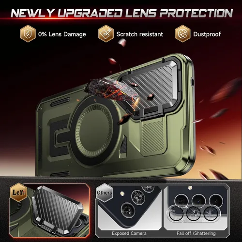 Vista 8 de LeYi Funda para teléfono Galaxy A35-5G: Protector de pantalla Galaxy A35 5G con protector de pantalla de vidrio templado 3PCS