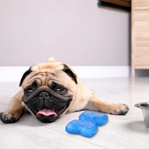 Vista 6 de Hungdao 2 anillos de dentición para cachorros, juguete de dentición congelable para perros, juguete masticable refrescante para cachorros, perros