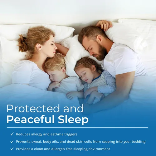 Vista 6 de Protector de almohada impermeable con cremallera Tamaño estándar, paquete de 2 por Hygea Natural