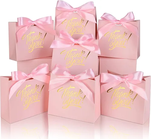 Vista 9 de Paquete de 60 bolsas pequeñas de regalo de agradecimiento, bolsas Marrón