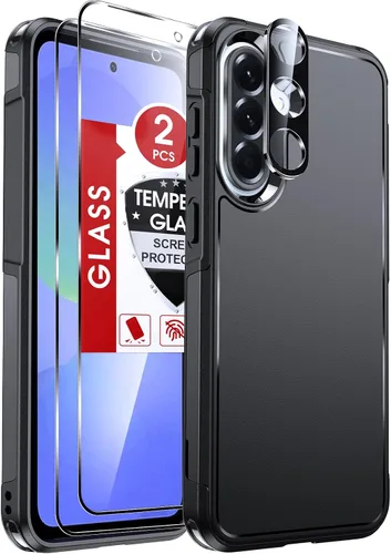 Vista 9 de LeYi Funda para teléfono Samsung Galaxy A15-5G: Funda Samsung A15 con protector de pantalla x 2 + 2 protectores de lente de cámara, protección