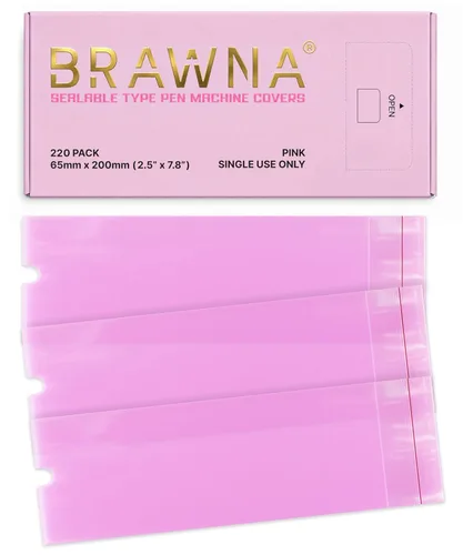 Vista 9 de BRAWNA Paquete de 200 cubiertas inalámbricas para máquinas de bolígrafos PMU - Suministros de PMU - Color - Transparente..