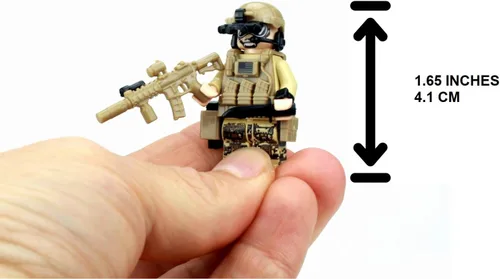Vista 2 de Battle Brick Seal Team Six Commando Custom 1 Minifigura