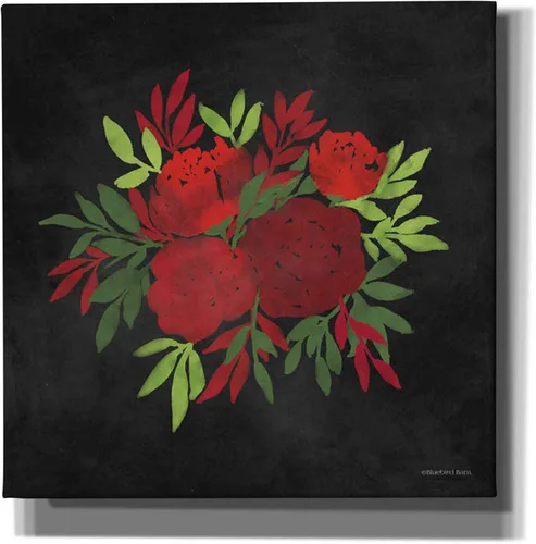 Vista 7 de Epic Graffiti Lienzo decorativo para pared, diseño de flores rojas de Bluebird Barn, 12 x 12 pulgadas