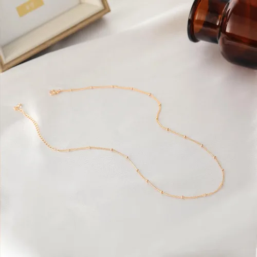 Vista 7 de Delicado collar de gargantilla de oro para mujer, chapado en oro de 14 quilates, cadena de satélite en capas, para adolescentes, perlas, estrellas