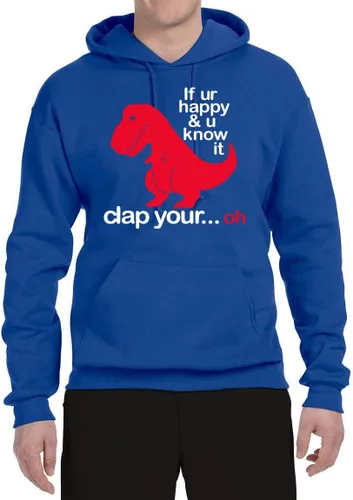 Vista 42 de Wild Bobby Sudadera con capucha unisex con estampado "If You're Happy and You Know it" de Dinausor