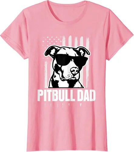 Vista 11 de Pitbull Dad - Camiseta para hombre con orgullo American Pit Bull Dog, Negro, S